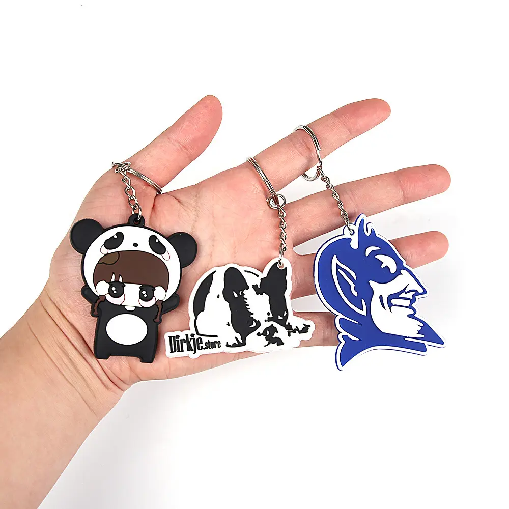 Wholesale Custom Hot Sale Creative Personalized Anime Soft Hard Enamel 3D Key Chains Cute Logo Zinc Alloy Iron Metal KeyChain