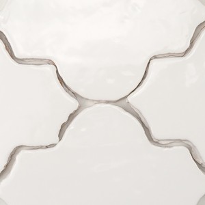 Piastrella Arabesca Bianca Vitri 11,5 X 15 Cm Smaltata con Bordi Irregolari - Product Image 4