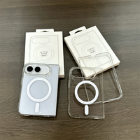 Étui de téléphone magnétique transparent en TPU+PC anti-jaunissement, protection intégrale, pour iPhone 18 Fold Duo