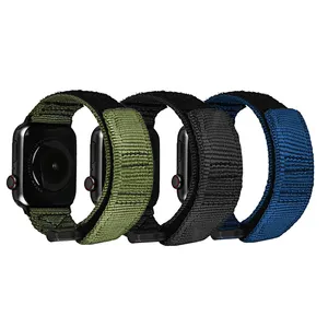Relógio inteligente de nylon com pulseira de reposição esportiva de 49 mm com anel de rastreamento personalizado para Apple Watch Ultra