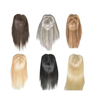 Clip de cheveux naturel couleur piano 4*6cm en gros, postiche pour femmes, à porter et à aller, postiche en cheveux humains pour femmes - Product Image 1