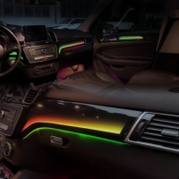 Éclairage intérieur automobile SJC pour Mercedes-Benz X166 ML/GL/GLE/GLS, éclairage d'ambiance dynamique à LED 64 couleurs, symphonie arc-en-ciel, accessoires