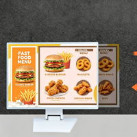 Boîte à lumière LED personnalisée ultra-fine en alliage d'aluminium, pleine couleur, à intensité variable, 2000 lumens, affichage commercial durable pour restaurants et cafés