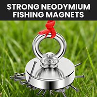 Aimants de soudage et de pêche industriels en néodyme N52 permanents, force de traction de 350 Lbs (158 KG), aimants de levage en terres rares avec trou fraisé