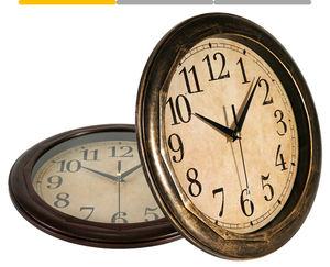 <span class=keywords><strong>Horloge</strong></span> murale en plastique de style européen silencieuse à quartz vintage rétro de 11 pouces pour la décoration de la maison - Product Image 3