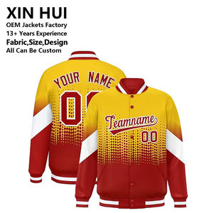 Chaqueta Varsity Personalizada por Sublimación, Chaqueta Bomber con Nombre y Número del Equipo, Ropa Casual Urbana para Hombre, Uniforme de Béisbol, Sin Pedido Mínimo - Product Image 1