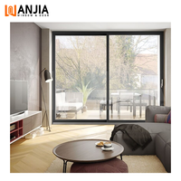 Villa Salon Design Moderne Porte Patio Coulissante en Aluminium Ajustable avec Stores Intégrés