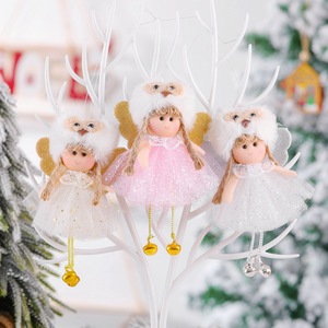 Adornos Colgantes Pequeños de Tul con Lentejuelas, Diseño de Reno y Ángel, para Decoración de Árboles de Navidad, Regalo Navideño Hecho a Mano - Product Image 2
