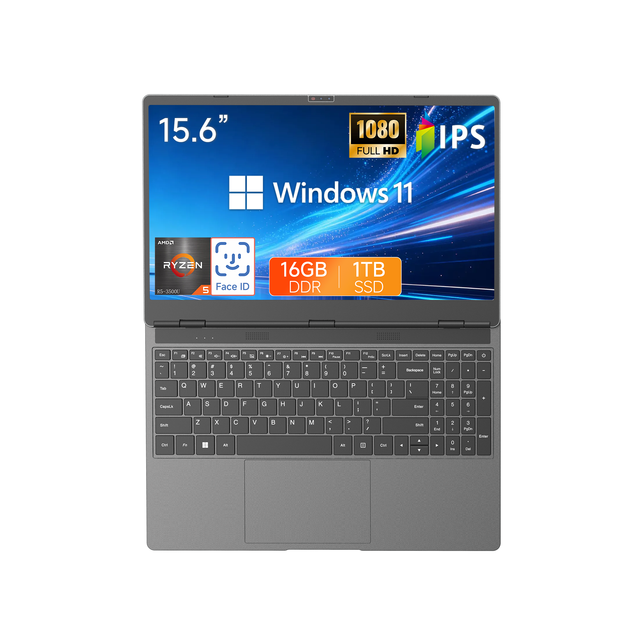 New 15.6-Inch AMD Ryzen 5 2.1GHz Quad-Core Laptop 1TB SSD Windows 11 IPS Display English Keyboard Business Series