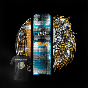 ลายปักคริสตัลรูปทีมฟุตบอลดีทรอยต์ไลออนส์แบบรีดร้อนสำหรับเสื้อผ้า - Product Image 5