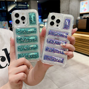 Venta de fábrica nuevo lujo 3 en 1 Glitter Down Jacket funda de teléfono para <span class=keywords><strong>Samsung</strong></span> A04E/A03 Puffer mujeres niñas elegante Bling funda de teléfono - Product Image 4