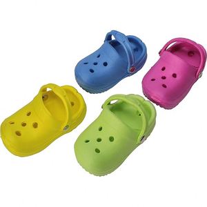Bulk Custom Mini Silicone Shoe Keychain Slipper <b>Keyring</b> for Backpack Handbag <b>Charms</b> Custom Logo Hole Sandals Key Chain Accessory - Product Image 1
