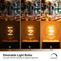 Lampe rétro personnalisée de qualité supérieure avec logo, lampe Edison, ampoule à filament LED, verre transparent, ampoule vintage pour l'éclairage de bar et de café nostalgiques