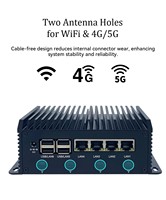 Komputer Desktop 4 LAN Intel Core Generasi ke-12 1235U Win10 Win11 Linux 4POE Server DDR5 HD/DP/Type-C X86 Industrial Fanless Mini PC