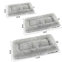 Peluche lavable hiver chaud respirant lit pour animaux de compagnie tapis pour animaux de compagnie chenil solide motif coussin pour chiens chats
