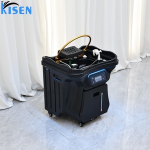 Kisen Portable Acrylic Salon <b>Shampoo</b> Chair Head Spa Therapy Sink Waterfall Pipes Fumigation Steamer Machine Barbershop - Product Image 6