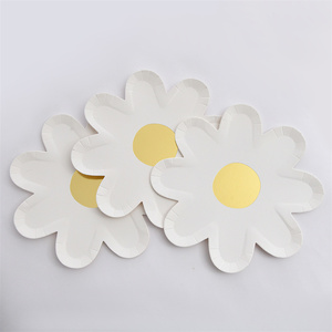 Margarita Picnic pequeña flor tirar bandera plato de papel para fiesta de cumpleaños de los niños decoración de la boda graduación/Celebración pastel - Product Image 6
