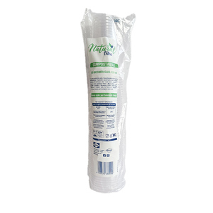Vasos PLA biodegradables y compostables solo para bebidas frías, transparentes, 300/400 mL, 50 unidades/paquete - Product Image 2