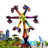 Manèges de moulin à vent magiques pour parcs d'attractions, équipement extérieur coloré et rotatif