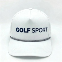 Gorra de Béisbol Personalizada con Logotipo, 5 Paneles, Estructurada, de Alto Rendimiento, con Perforaciones Láser, Impermeable, con Visera Curva, para Deportes al Aire Libre