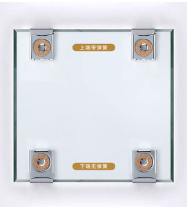 Stainless Steel 304 Iron <b>Mirror</b> Clip <b>Square</b> Stand Strong Easy Installation Black+Silver Modern Simple Bathroom Glass <b>Mirror</b> - Product Image 2