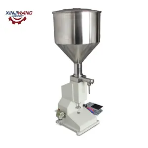 Good selling small portable bottle manual liquid lotion cream paste liquid filling machine with mixing optional