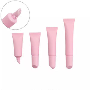 Tubo de Plástico Transparente Plano y Reciclable de 10ml, 15ml, 20ml, con Tapón de Rosca Negro, para Cosméticos y Lápiz Labial - Product Image 2