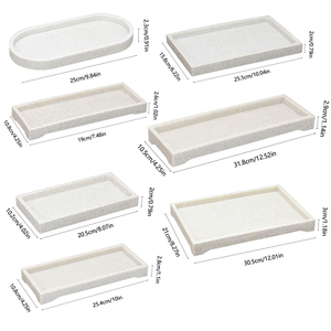 Khay đựng đồ trang trí hình chữ nhật bằng nhựa resin dùng cho bàn trang điểm phòng tắm, khay đựng nhẫn, bồn rửa nhà bếp, mặt bàn phòng khách, đĩa đựng đồ trang sức - Product Image 3
