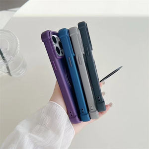 <span class=keywords><strong>Super</strong></span> Pare-chocs Antichoc Armure Givré PC TPU 2 en 1 Mobile Shell Mat Magnétique Rotatif Anneau Support De Protection Housse De Téléphone - Product Image 4