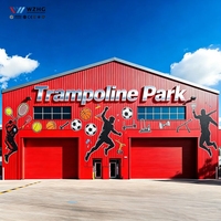 Edificio de Estructura de Acero de Gran Vano Personalizado, Arena Deportiva Multiusos, Edificio de Acero para Entrenamiento