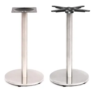 Gambe da tavolo in argento per impieghi gravosi con Base in acciaio inossidabile di alta qualità personalizzata di Design alla moda
