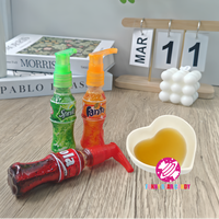 Vente en gros de confiseries liquides halal aux fruits, bonbons liquides en forme de bouteille de soda, bonbons liquides acidulés en spray pour enfants