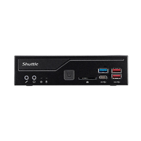 Shuttle DH670V2 Mini NUC Barebone PC, 4-Display, Dual LAN & Dual COM, Dual DP & Dual HDMI, Port Tipe-C