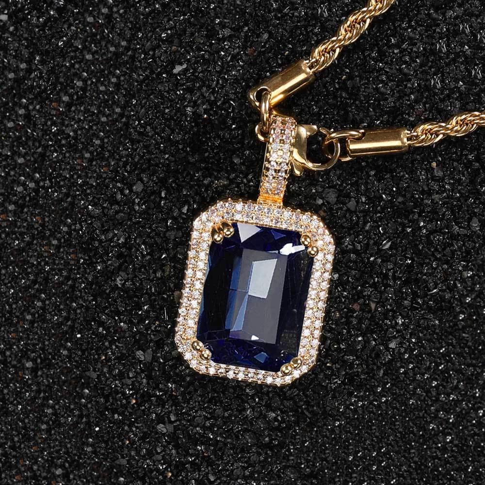 Golden Dark Blue Sapphire-Pt163