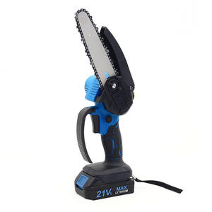 Tronçonneuse électrique bleue 21V 4 en 1 avec moteur à balais, batterie lithium rechargeable pour l'élagage et la coupe du bois - Product Image 5