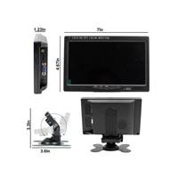7 Inch AHD Monitor HDMI VGA AV Input Truck Bus Rear View System Heavy Duty Vehicle Monitoring Screen for Trailer RV Forklift
