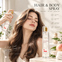 Flacon pulvérisateur personnalisé pour cheveux et corps 100ml 120ml 150ml 250ml avec pompe dorée pour lotion parfumée et emballage de soins personnels