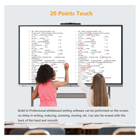 Tableau blanc interactif numérique intelligent pour salle de réunion, éducation, tactile, 75 pouces, tableau blanc interactif intelligent, support sans projecteur