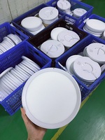 Plafonnier CE EMC 12W LED lumière du jour 6500K monté en surface avec capteur de mouvement ON/OFF intégré 230MM Dia 24mm de hauteur
