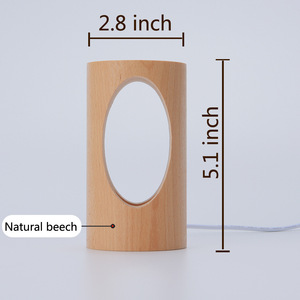 Hot Sale Modern Minimalist Wooden Bedside <b>Study</b> LED <b>Table</b> Light Lamp for Bedroom Home Decor - Product Image 5