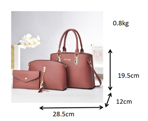 <span class=keywords><strong>Ensemble</strong></span> de 3 Pièces Sacs à <span class=keywords><strong>Main</strong></span> en Cuir PU pour <span class=keywords><strong>Femme</strong></span> : <span class=keywords><strong>Sac</strong></span> Fourre-tout Décontracté, <span class=keywords><strong>Sac</strong></span> Bandoulière, Pochette et <span class=keywords><strong>Portefeuille</strong></span>, Tous Saisons, Logo Personnalisable - Product Image 3