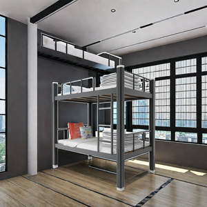 Meilleur vendeur du Guangdong, lit superposé réglable en fer forgé, lit superposé double, literas baratas, lit superposé en métal, chambre à coucher en bois - Product Image 2