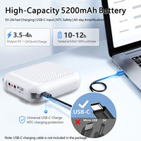 Norwii 15W Taşınabilir Ses Yükseltici, 2.4G Kablosuz Mikrofon, Bluetooth Hoparlör, Kablolu Mikrofon ve USB-C Şarj Edilebilir Pil ile