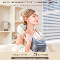 Masajeador Inalámbrico 6D para Cuello y Hombros con Calor, Amasamiento Profundo de Tejidos, 6 Modos de Masaje, Diseño de Chal, Recargable por USB, Control de Tiempo