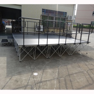 Escenario portátil de aluminio para eventos y bodas, fácil de montar y desmontar, para interiores. - Product Image 5
