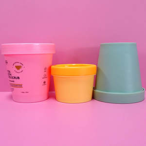 100ml 200g 250g <strong>Slime</strong> Glue Putty Storage Containers Jars pink Green Empty Wide Mouth Plastic PP Butter <strong>Pots</strong> with Lids - Product Image 6