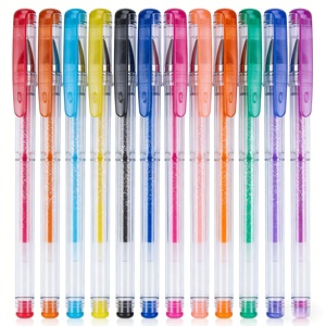 Ensemble de stylos gel pailletés et néon 12/24/36/48 couleurs, pointe fine de 1,0 mm, encre scintillante pour livres de coloriage, scrapbooking, bricolage - Product Image 1