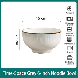 HighLooks Ceramic Bowls and Plates New Collection <b>Dinnerware</b> <b>Set</b> <b>for</b> Home Use-Rice, Noodle, and Soup Bowls-Perfect - Product Image 5