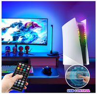 Accessoires de jeux Facile Installer RVB 5050 Couleur Changeante LED Kit de Bandes de Lumière 8 Couleurs D'éclairage Pour PS5 Console LED Bandes Lumières