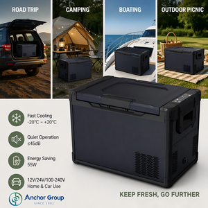 Glacière de voiture 30L 40L 50L, réfrigérateur 12V pour véhicule, camion AC.684.204 24V, camping en plein air, camping-car, réfrigérateur portable, congélateur - Product Image 1